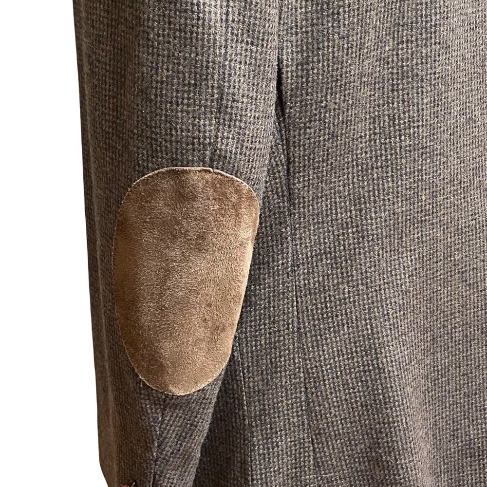 Orvis Mens Tweed Wool Blazer Jacket Sportcoat Elbow Patches Brown Gray Size 40R - Picture 14 of 15